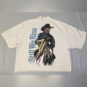 Lewis Hamilton Rare F1 Still We Rise Boxy Graphic White Tee Shirt Unisex Size L